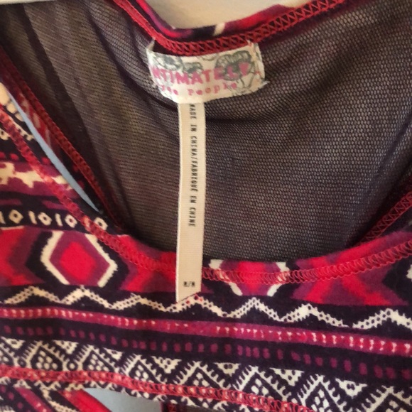Free People NEVER WORN bodycon dress M tribal print - Picture 3 of 4